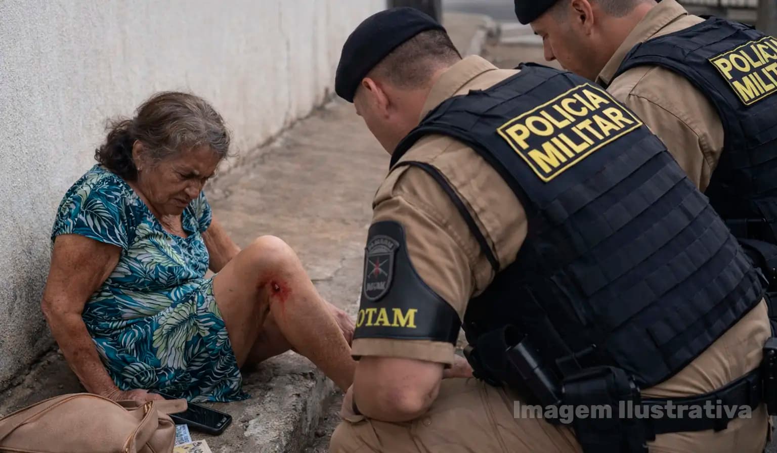 Idosa é derrubada e roubada ao voltar do mercado em Cornélio