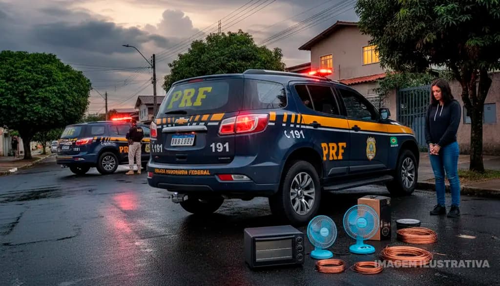 Casal é preso após furto na base da PRF em Santa Mariana