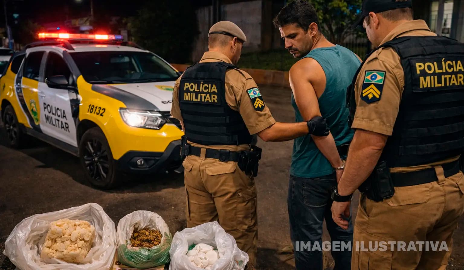 Homem é preso com drogas após denúncia em Nova Fátima