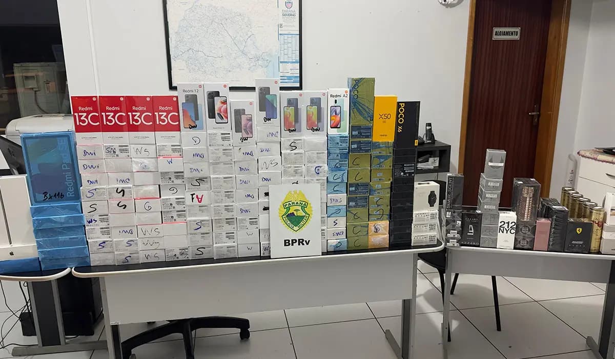 Policia Rodoviária Estadual Realiza Apreensão de Mercadorias de Descaminho em Cornpelio Procópio
