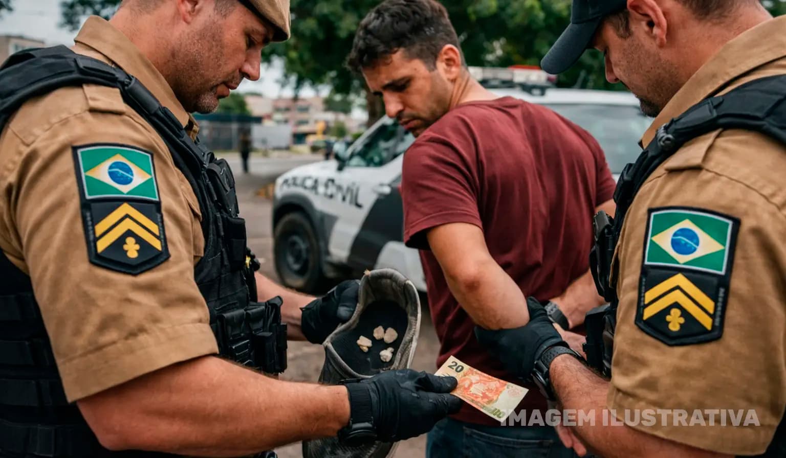 Homem é preso com drogas e mandado em aberto durante operação em Cornélio Procópio