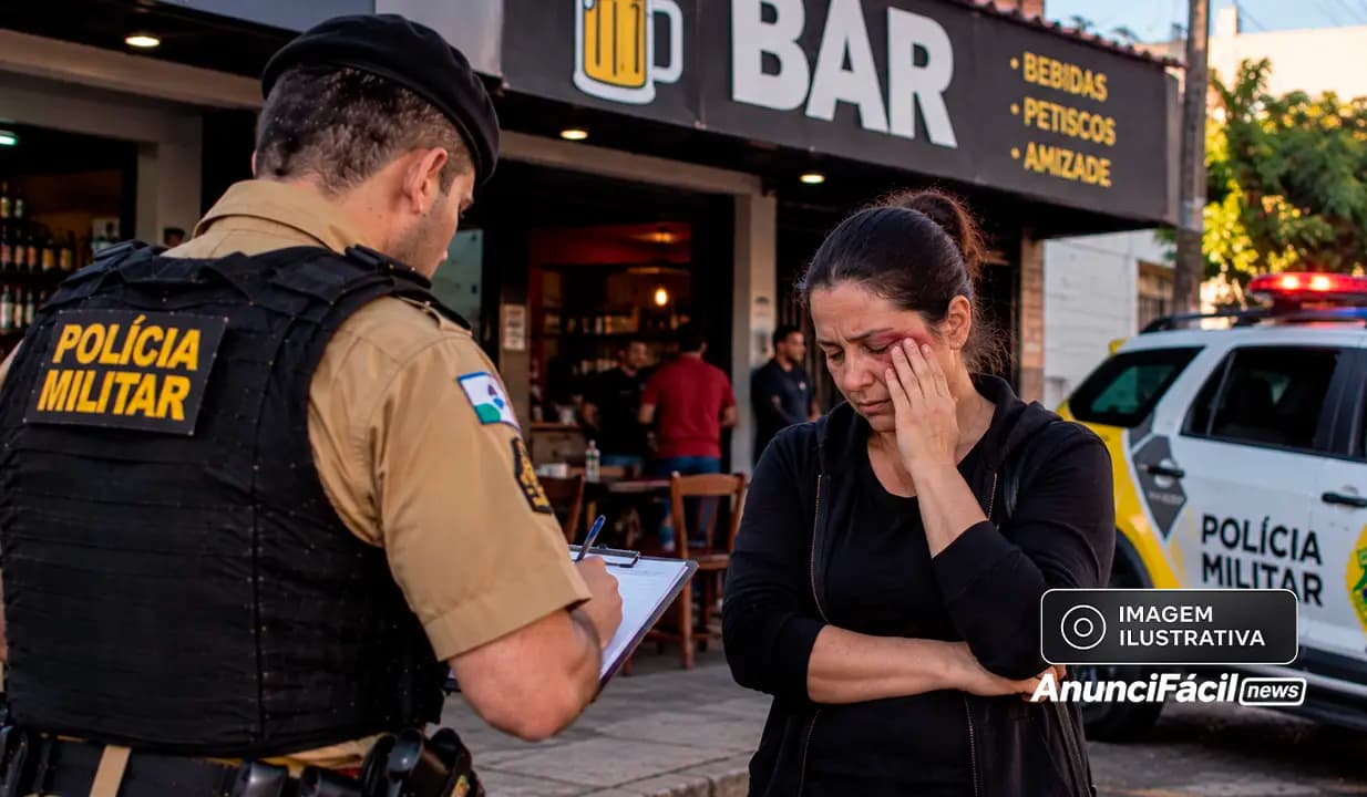 Mulher relata ter sido agredida por desconhecido em frente a bar em Cornélio Procópio