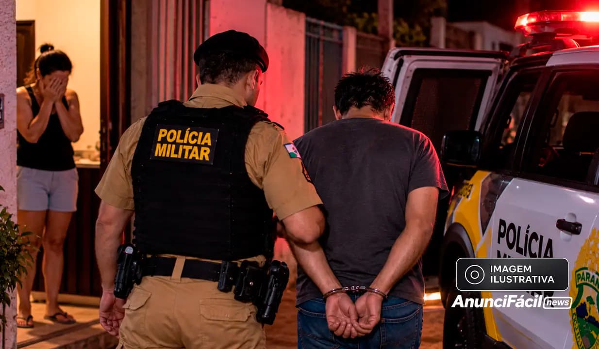 Homem é preso após mulher relatar agressão durante discussão em Cornélio Procópio