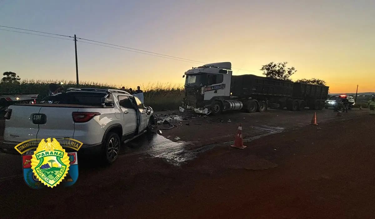 Casal de Idosos Morre em Acidente na PR-090 em Sertanópolis