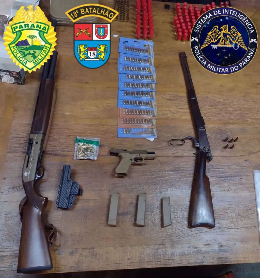 Operação Adephagia apreende armas e munições ilegais em sete cidades do Paraná