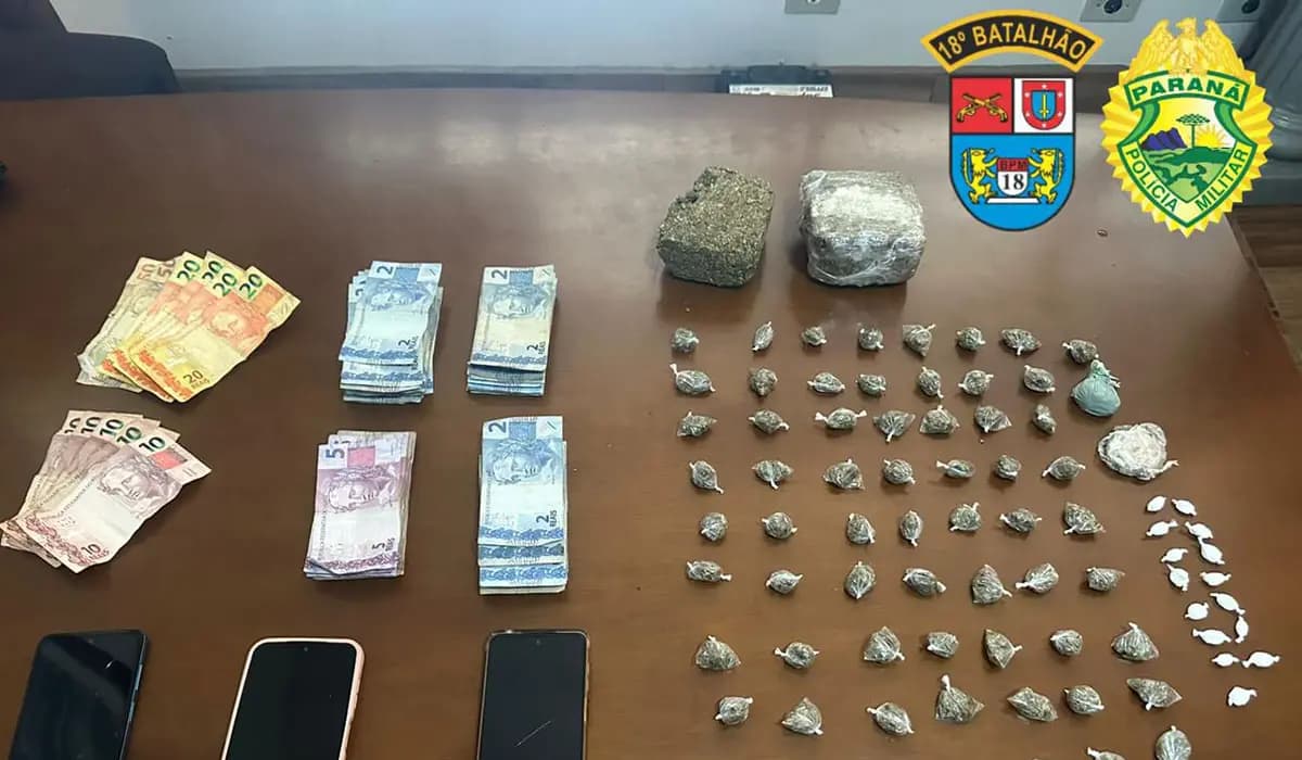 Operação Policial em Santa Mariana Resulta em Apreensão de Drogas