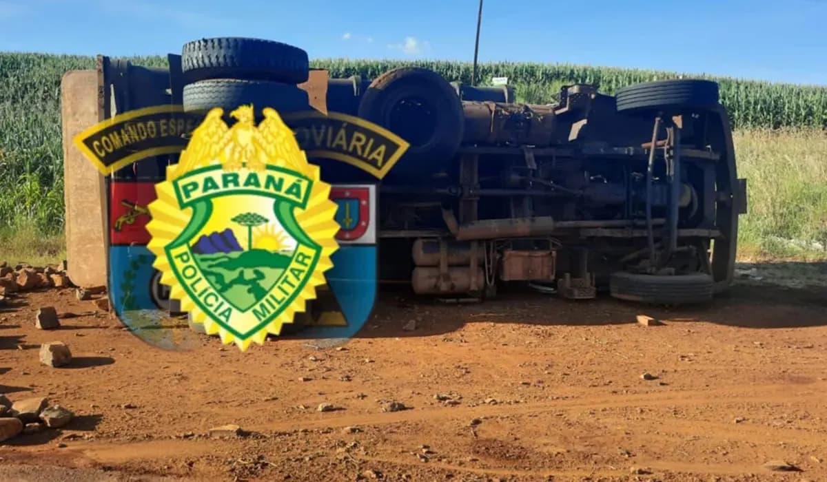 Grave Acidente na PR 090: Caminhão Tomba Próximo a Assaí