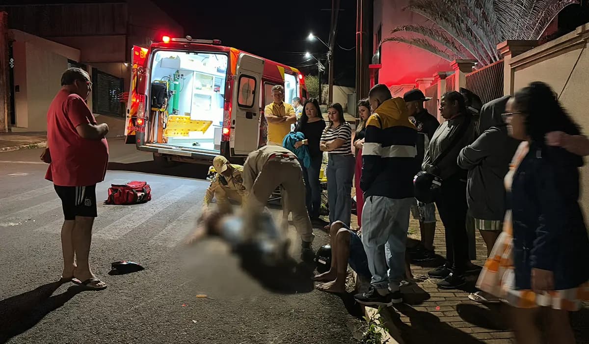 Colisão entre duas motocicletas no Jardim Morumbi deixa quatro feridos