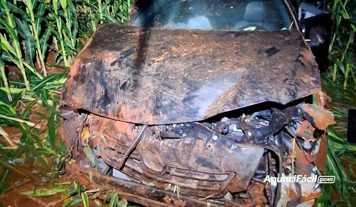 Mulher morre após perder o controle do carro e ser ejetada na PR-090