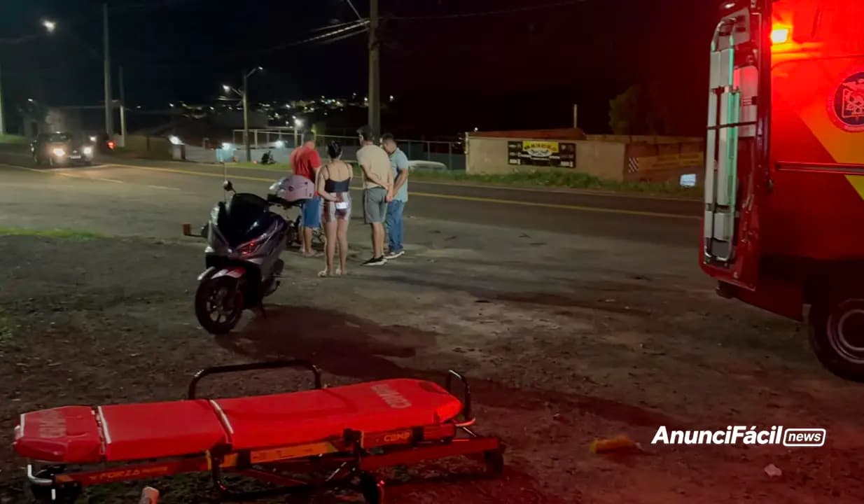 Motociclista fica ferido após colisão na PR-160 e motorista deixa o local