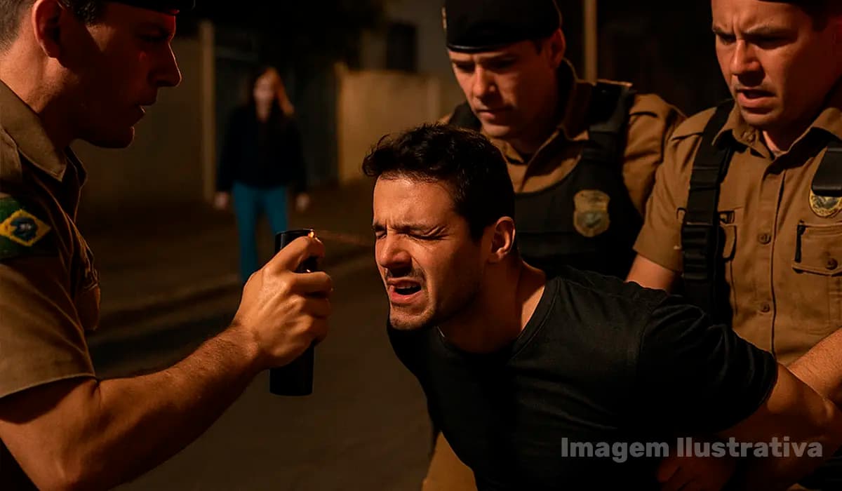 Homem é detido após agredir companheira, causar tumulto e desacatar policiais em Andirá