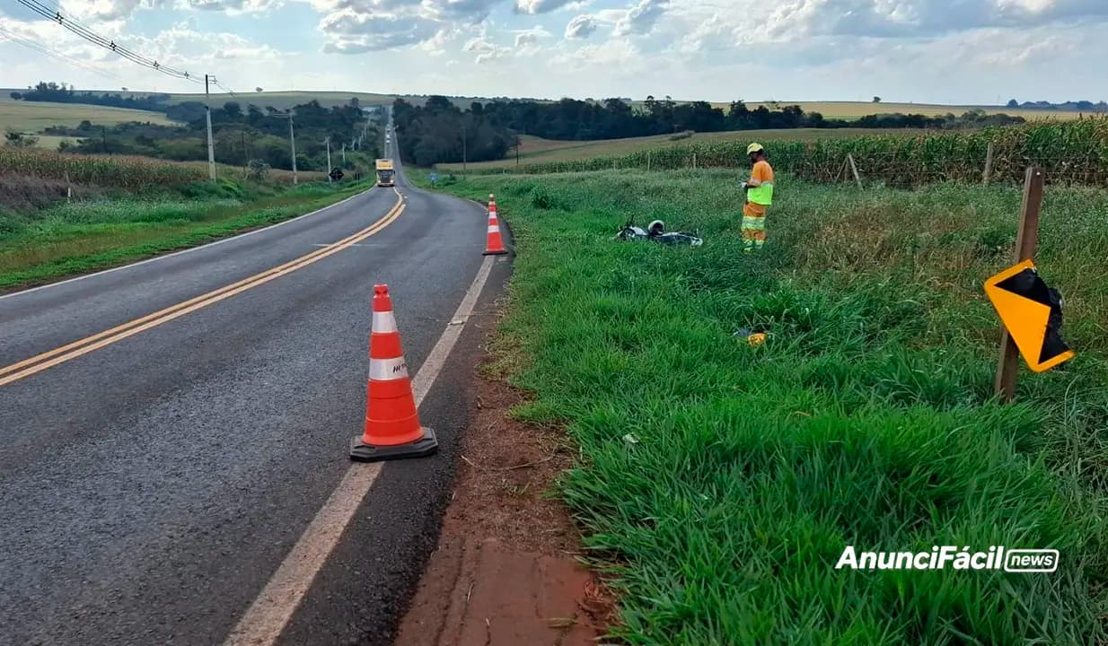 Motociclista fica ferido após queda na PR-090, em Ibiporã