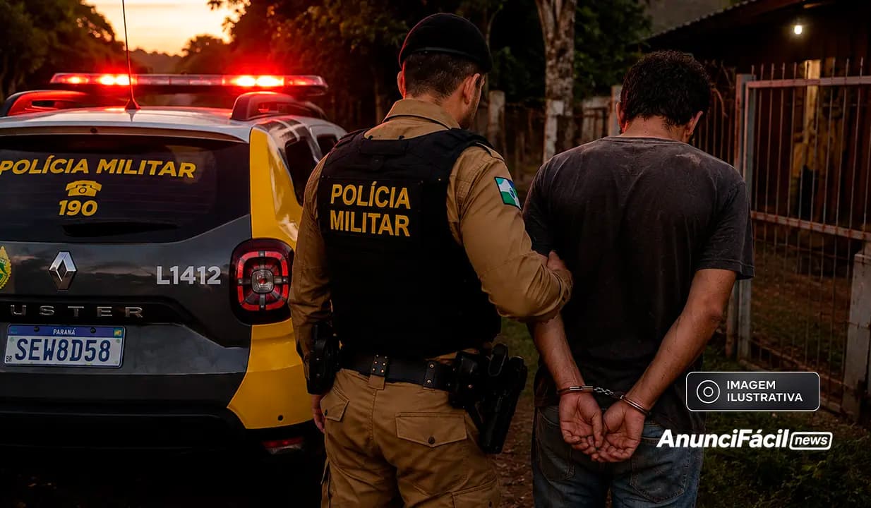 Homem é preso após agredir e ameaçar a companheira em São Jerônimo da Serra