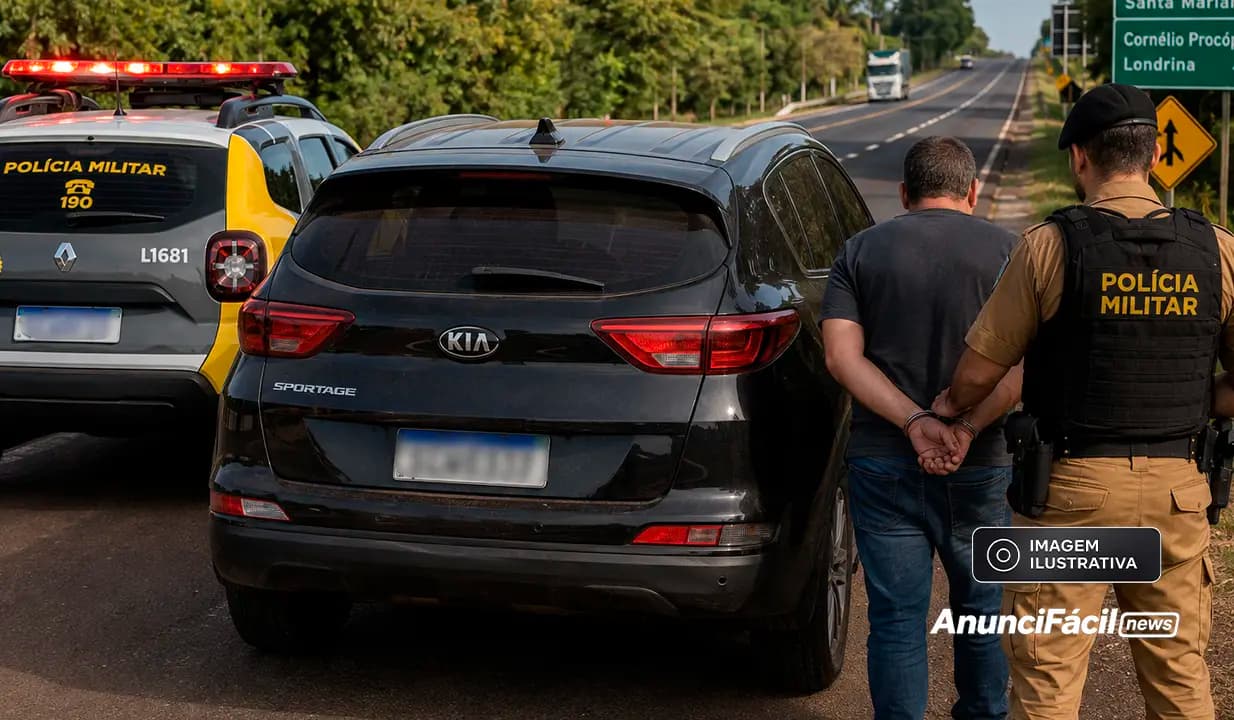Homem é preso na BR-369 com veículo suspeito de roubo que seria levado ao Paraguai
