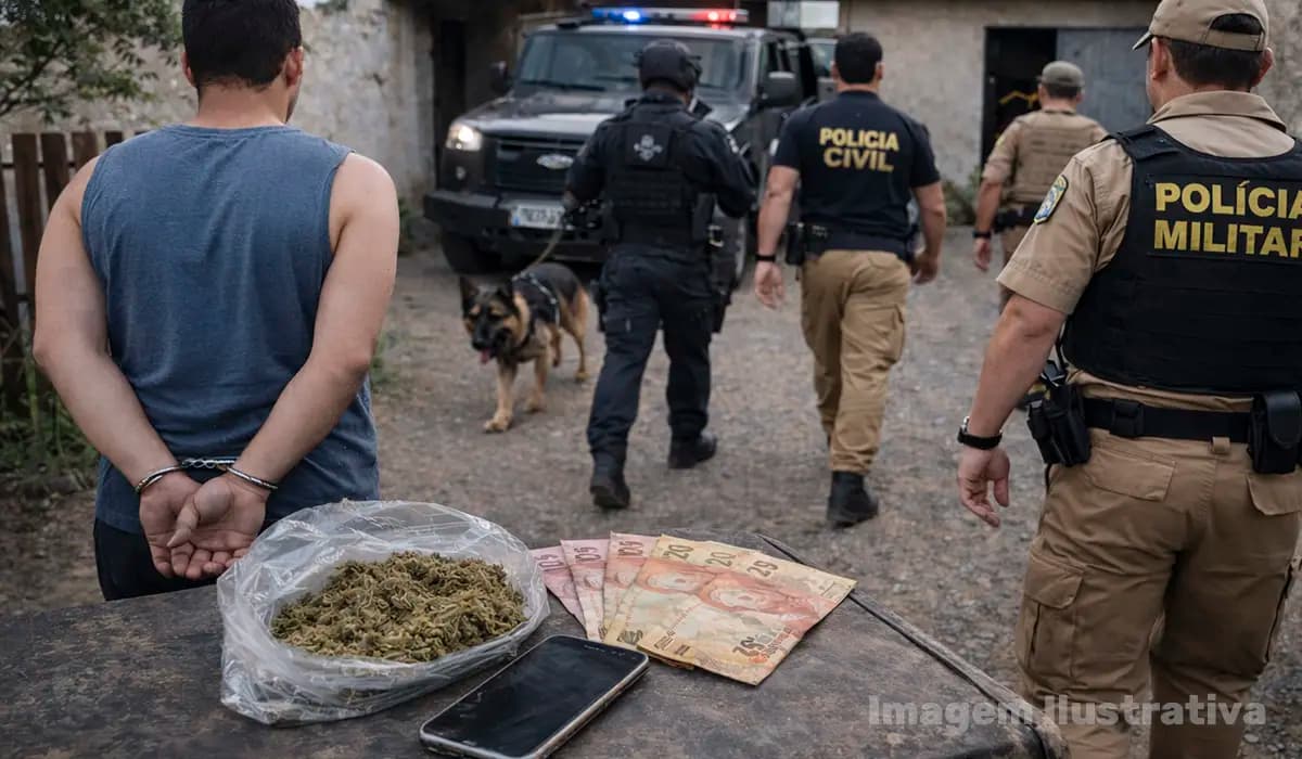 Polícia Civil prende homem por tráfico de drogas em Congonhinhas
