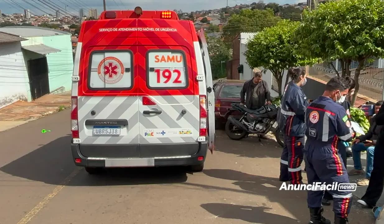 Colisão entre motocicletas deixa três feridos no Jardim Pérola, em Cornélio Procópio