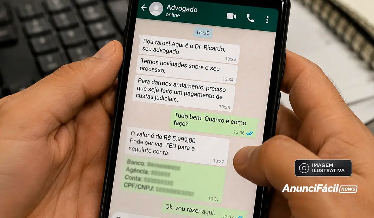 Morador de Nova América da Colina perde quase R$ 6 mil em golpe por WhatsApp