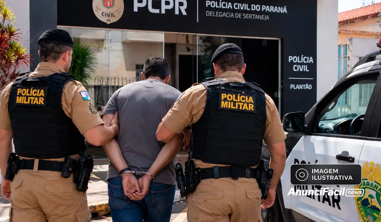 Homem é preso após ser acusado de agredir a própria mãe durante discussão em Sertaneja