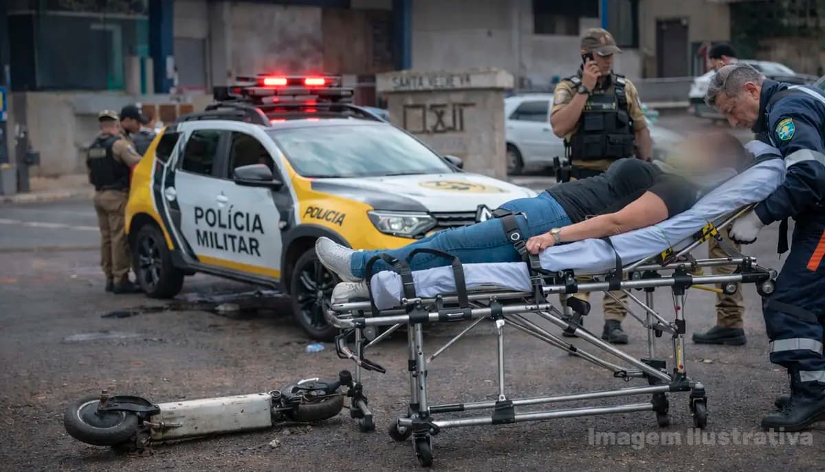 ATROPELAMENTO COM PATINETE ELÉTRICO É REGISTRADO EM CORNÉLIO PROCÓPIO