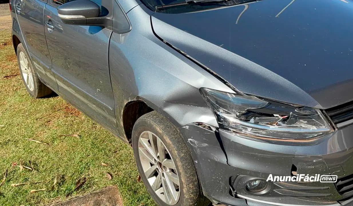 Motociclista fica ferido após colisão com carro em cruzamento de Cornélio Procópio