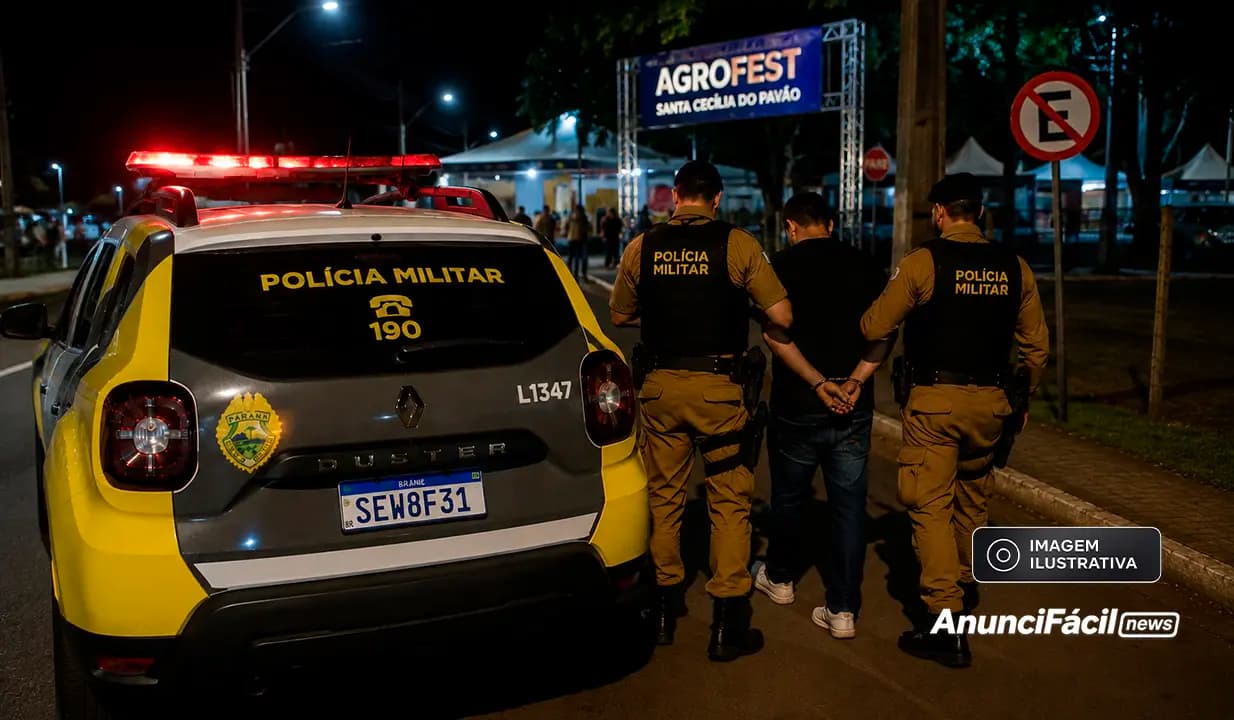 Homem é preso após agredir ex-namorada nas proximidades da Agrofest em Santa Cecília do Pavão