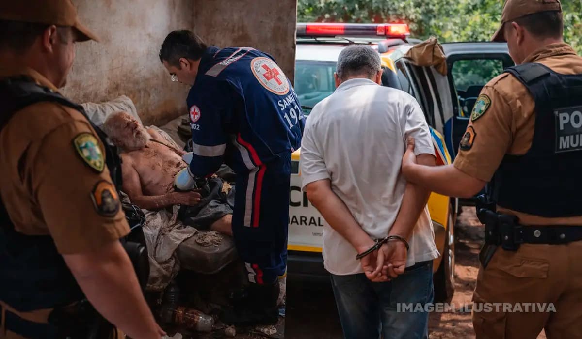Homem é preso após idoso ser encontrado em situação de maus tratos em São Jerônimo da Serra