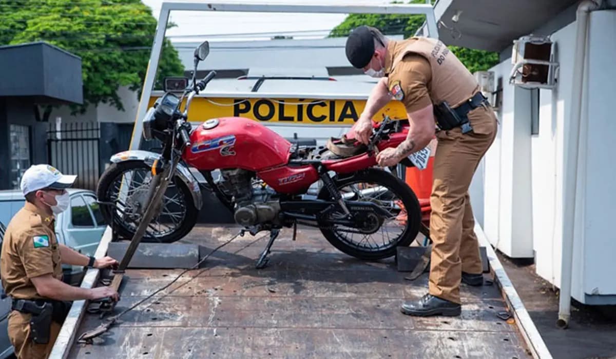 Motocicleta Furtada na Manhã de Sábado em Cornélio Procópio é recuperada pela PM