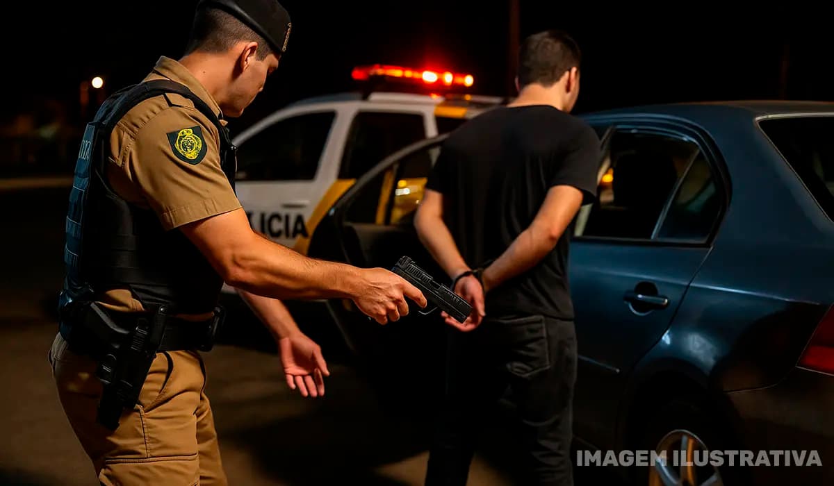 Homem é detido após ameaçar funcionários com simulacro em lanchonete de Santa Mariana