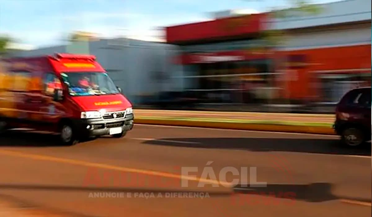 Motociclista fica ferido após colisão com van em Cornélio Procópio