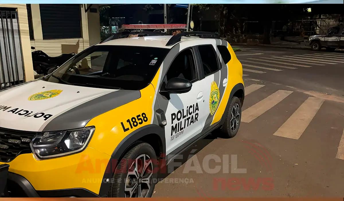 Motociclista colide com caminhonete e passageira fica ferida em Cornélio Procópio