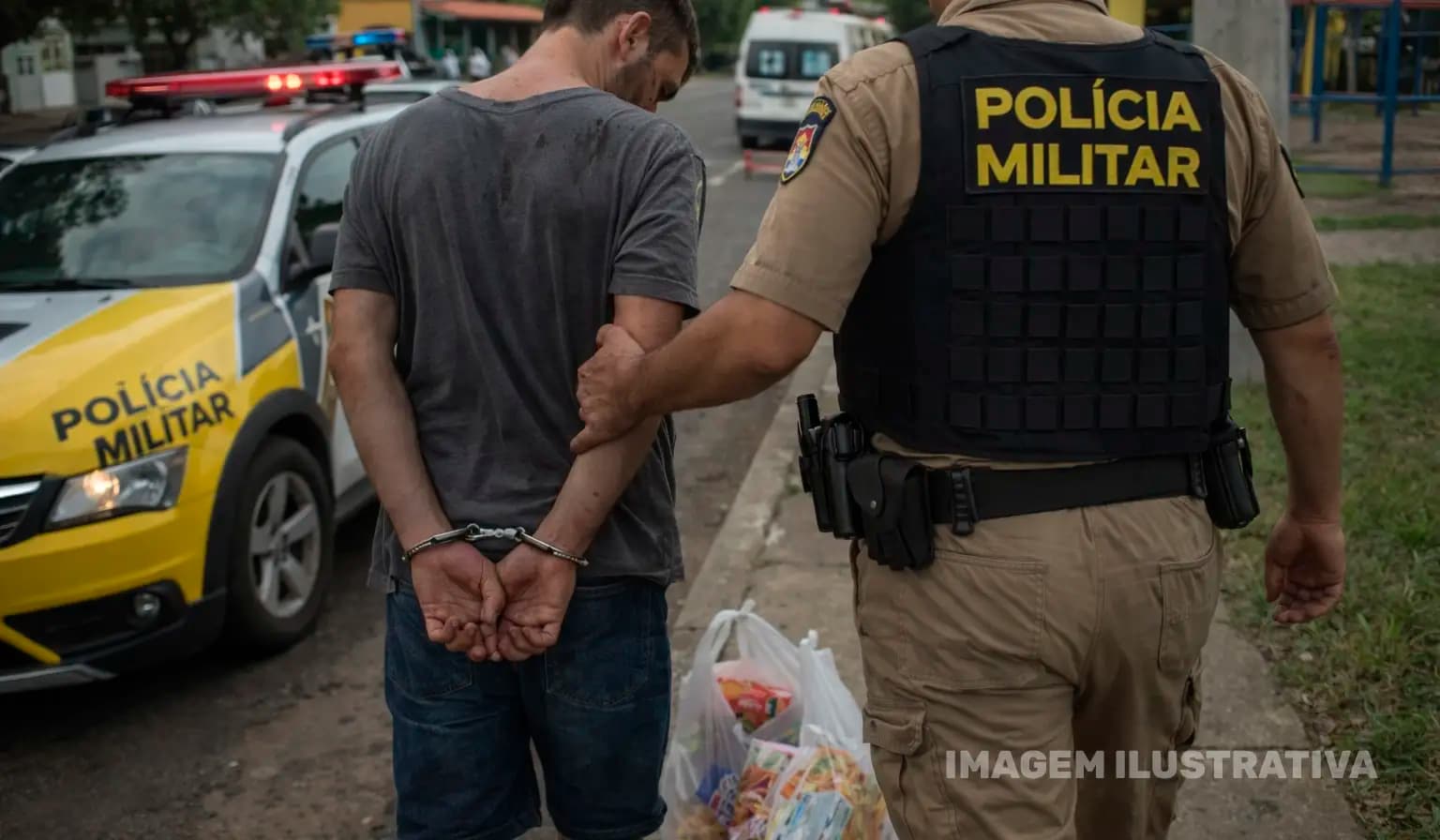 Homem é preso após roubo a pedestre em Nova América da Colina