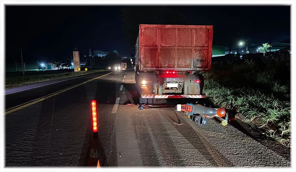 Acidente fatal na BR 369: Motociclista perde a vida após colisão traseira