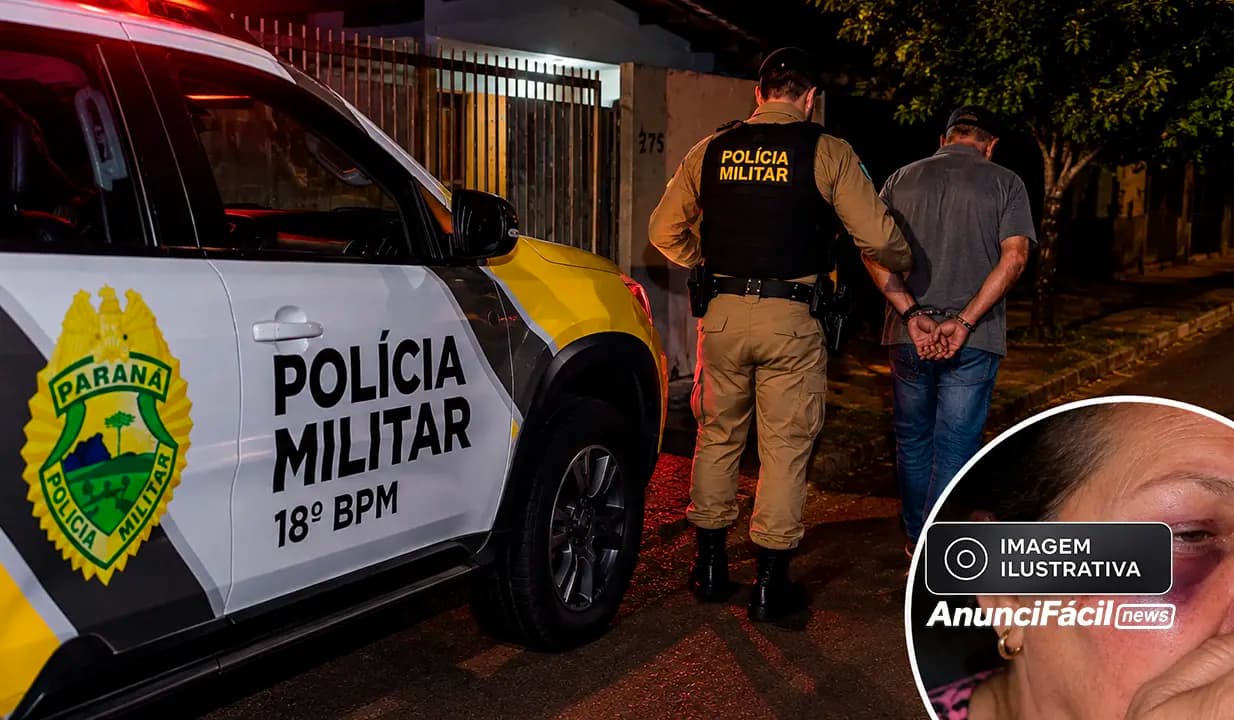 Homem é preso após agredir namorada de 64 anos em Cornélio Procópio
