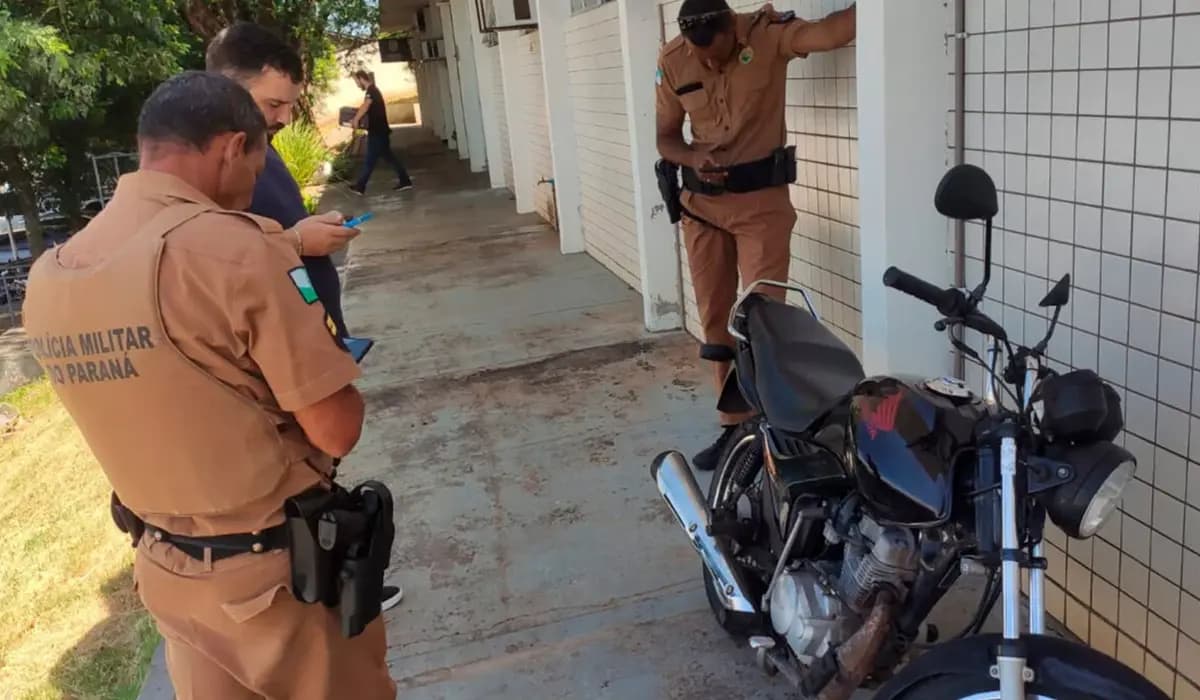Moto furtada no Jardim Pérola é Recuperada pela PM