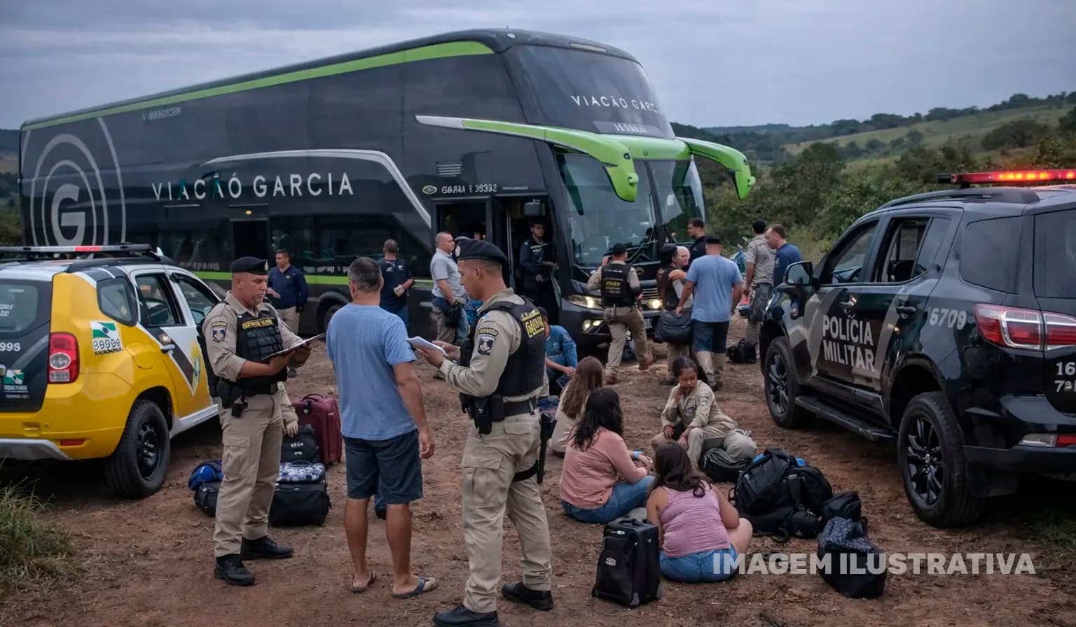 Assalto a ônibus na BR 369 é registrado após falsa abordagem policial entre Jataizinho e Uraí
