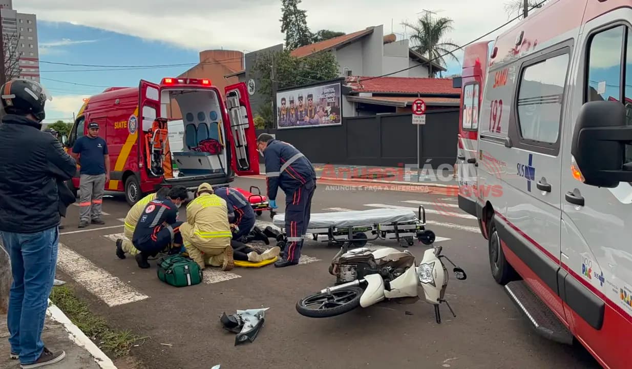 Mulher morre após grave colisão entre motocicleta e ambulância em Cornélio Procópio