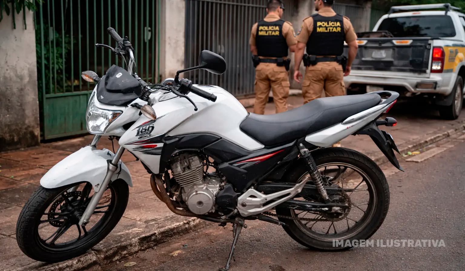 Motocicleta furtada é localizada no bairro Industrial em Andirá