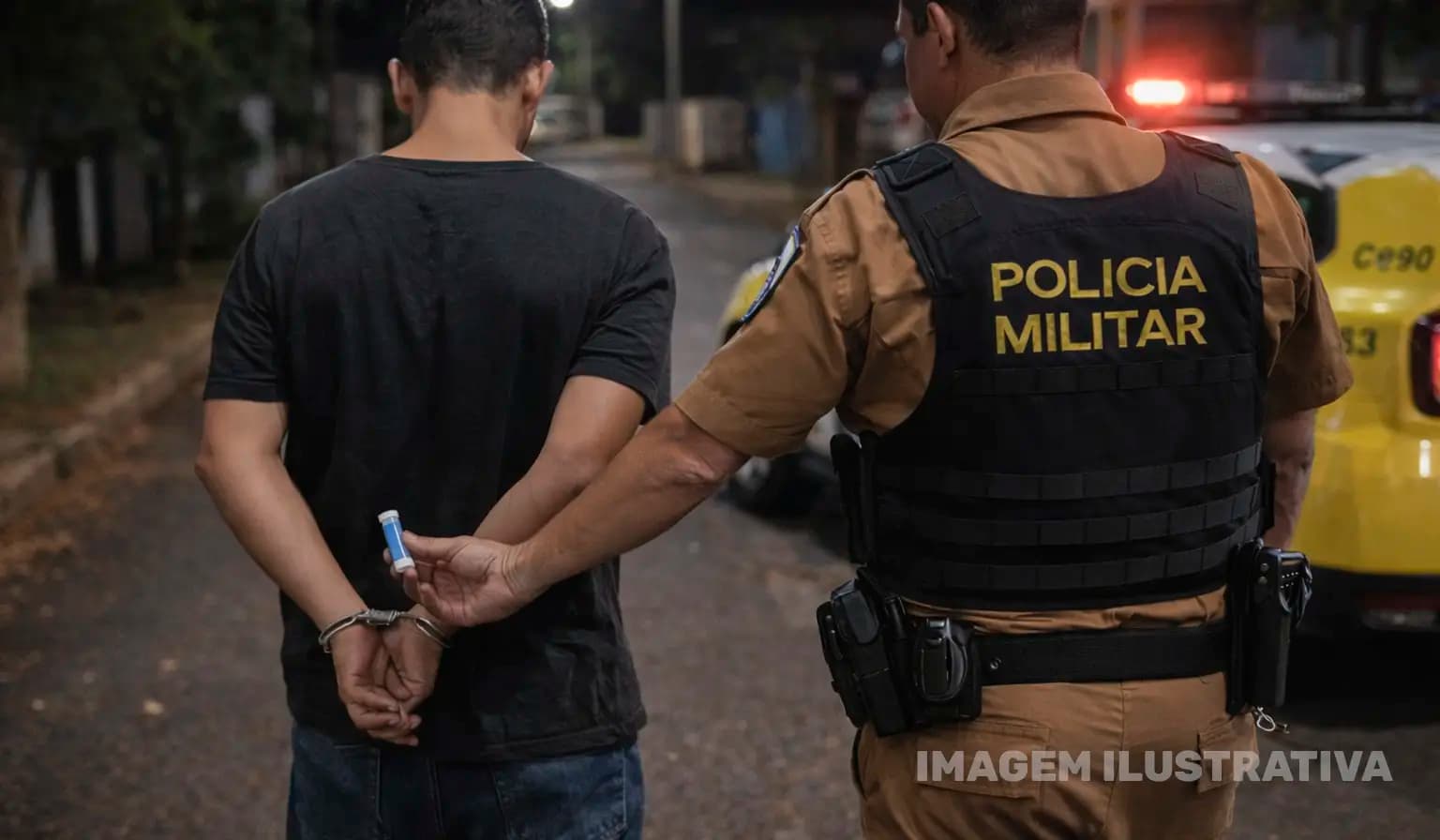 Homem é abordado com cocaína durante patrulhamento em São Jerônimo da Serra