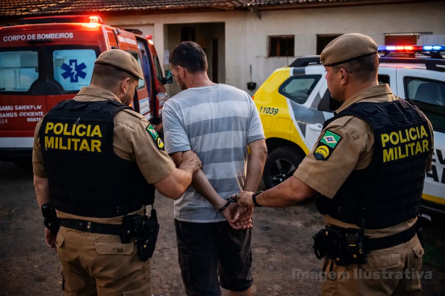Homem é preso após agredir ex-companheira com garrafa em Bandeirantes