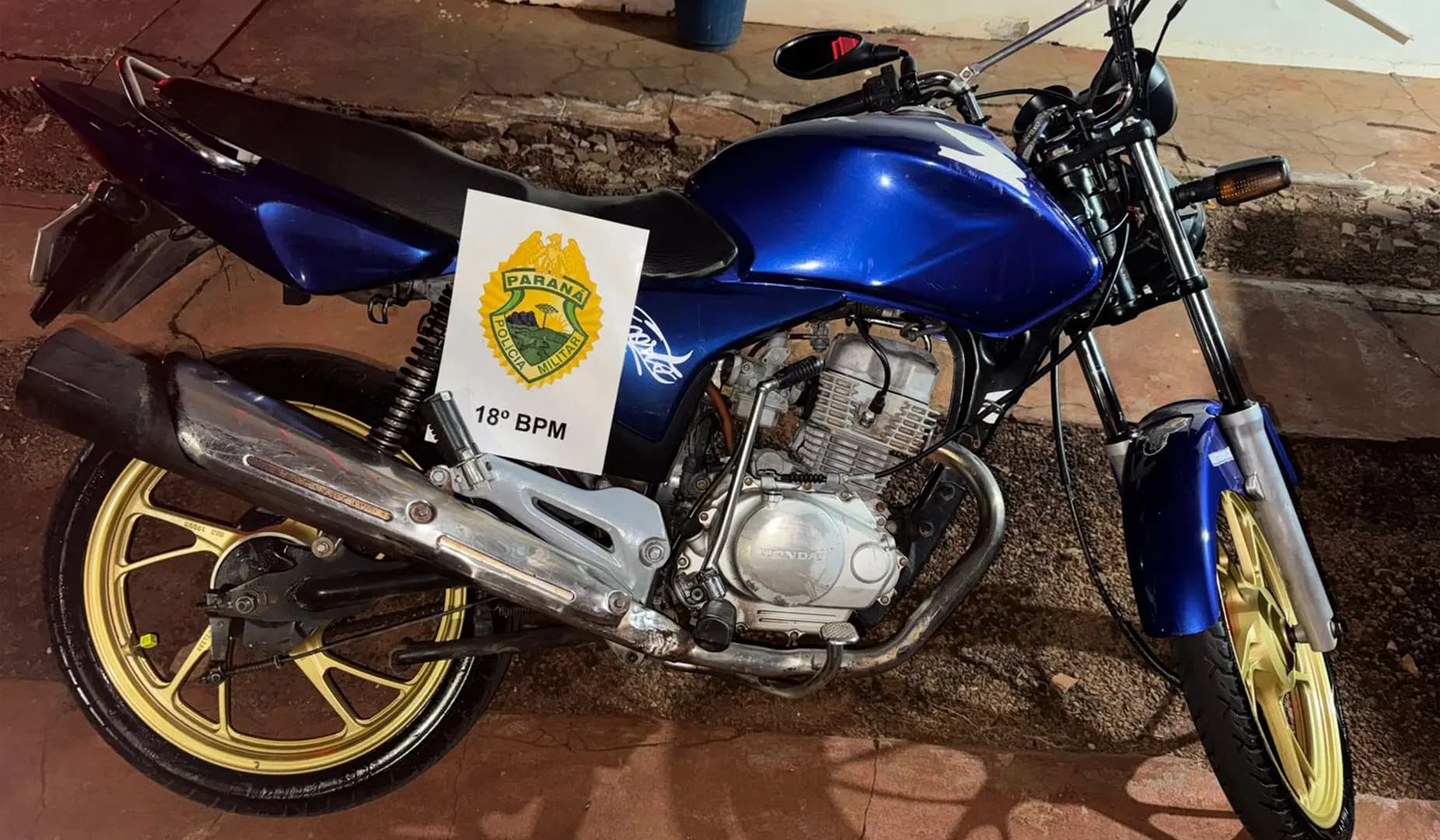NOVA FÁTIMA: Homem é preso com cocaína e moto adulterada durante Operação Sinergia