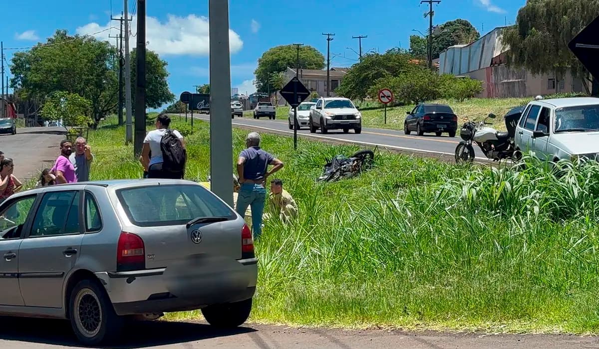 Duas motocicletas colidem na PR-160 e deixam motociclista com fratura exposta em Cornélio Procópio