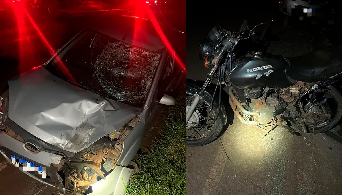 ACIDENTE ENTRE CARRO E MOTOCICLETA DEIXA UMA VÍTIMA FATAL NA PR 090