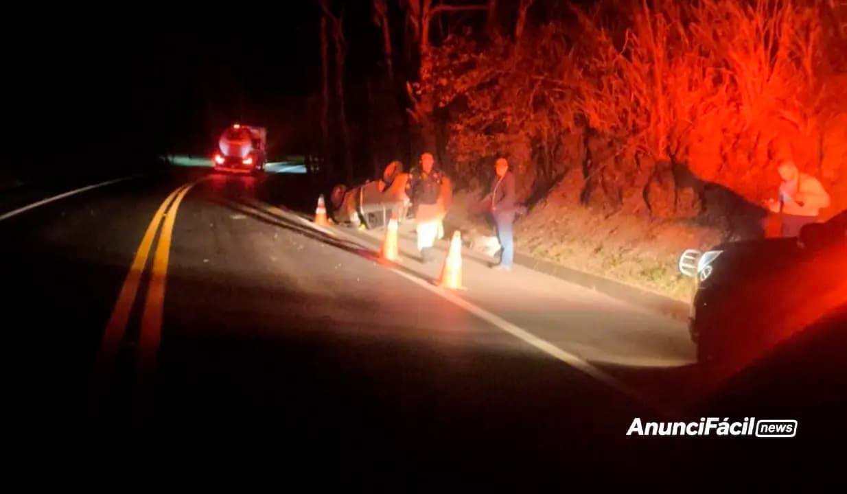 Jovem fica ferido após acidente na PR-092, em Santo Antônio da Platina