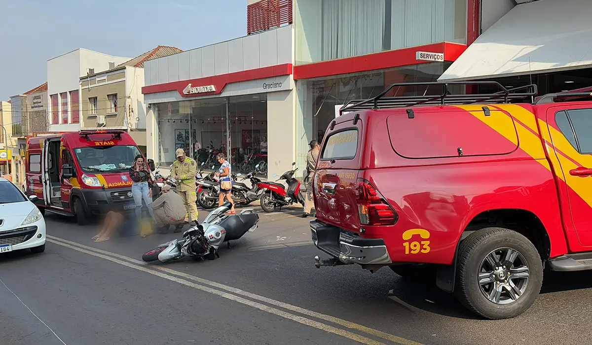 Colisão Entre Automóvel e Motocicleta na Avenida Minas Gerais, Cornélio Procópio