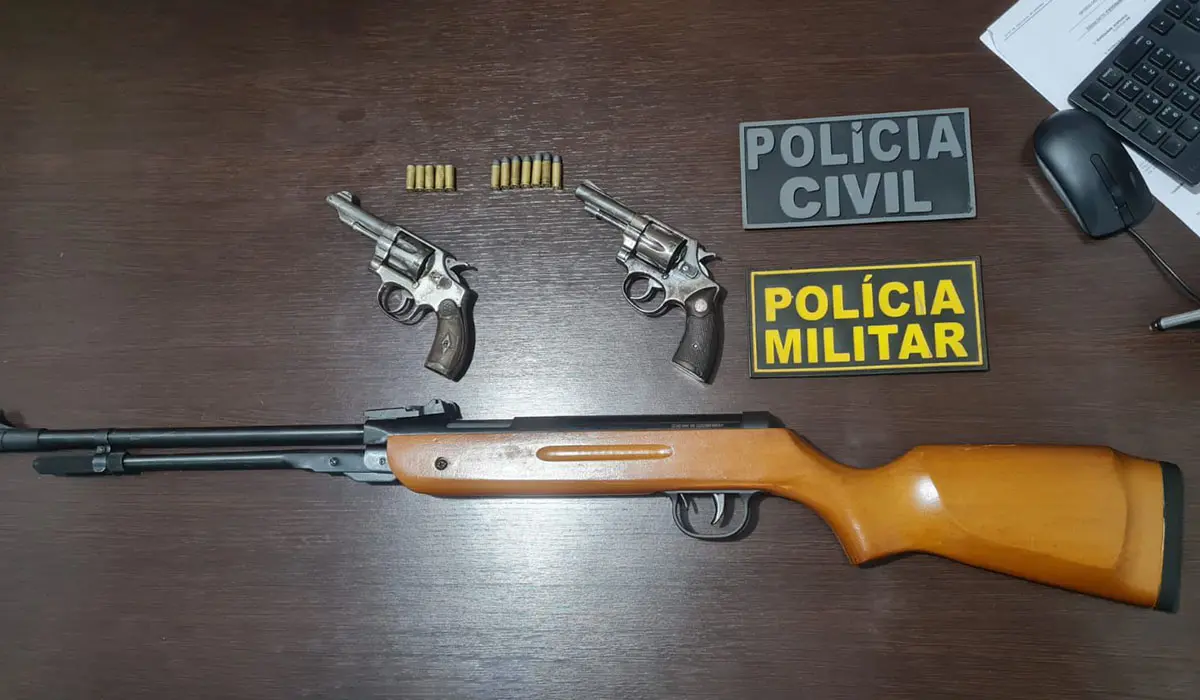 Congonhinhas: Polícia Militar e Civil Encontram Armas em Cumprimento de Mandado de Busca e Apreensão