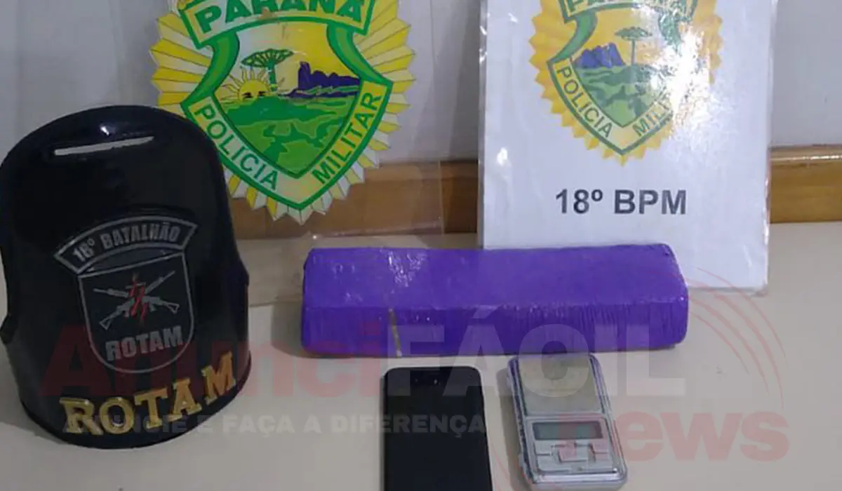 Adolescente é apreendido com 630 gramas de maconha em Cornélio Procópio