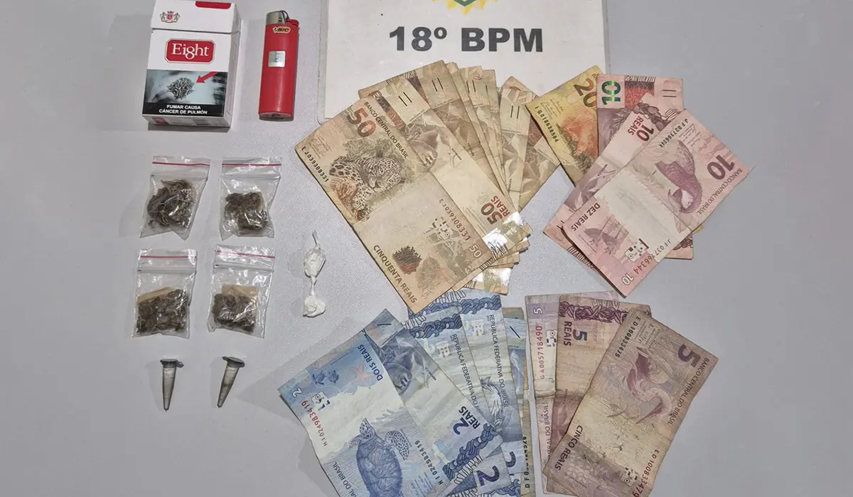 Dois Jovens São Detidos com Drogas e Dinheiro em Santa Cecília do Pavão