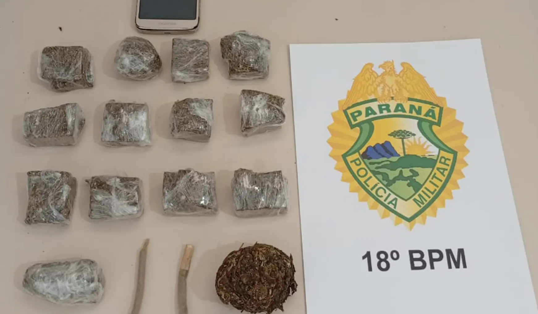 Adolescente é apreendido com drogas durante diligências da PM em Cornélio Procópio