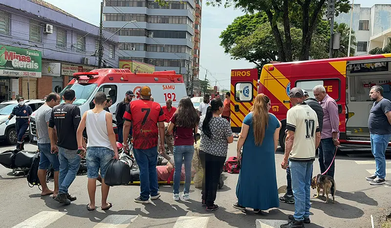 Acidente de Motocicletas no Centro de Cornélio Procópio