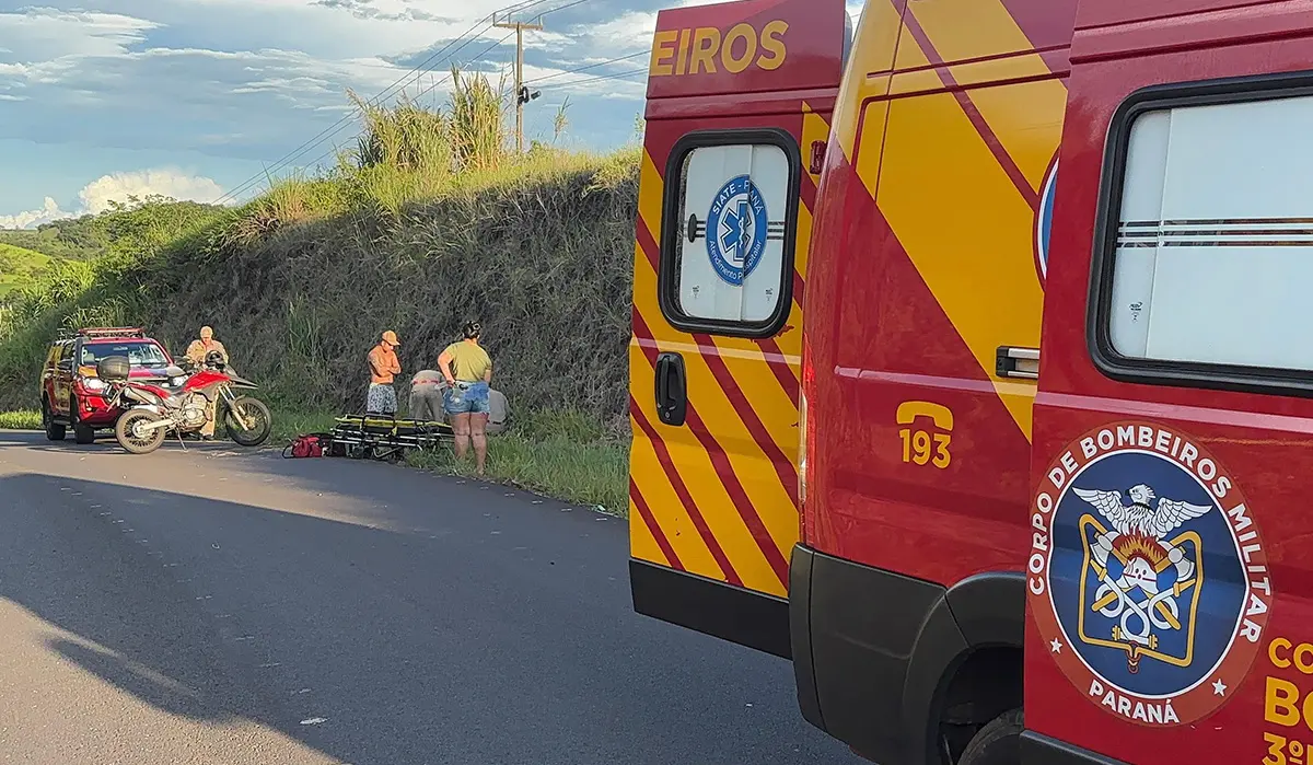 Motociclista Sofre Queda na Estrada Municipal Entre a BR-369 e o Distrito de Congonhas